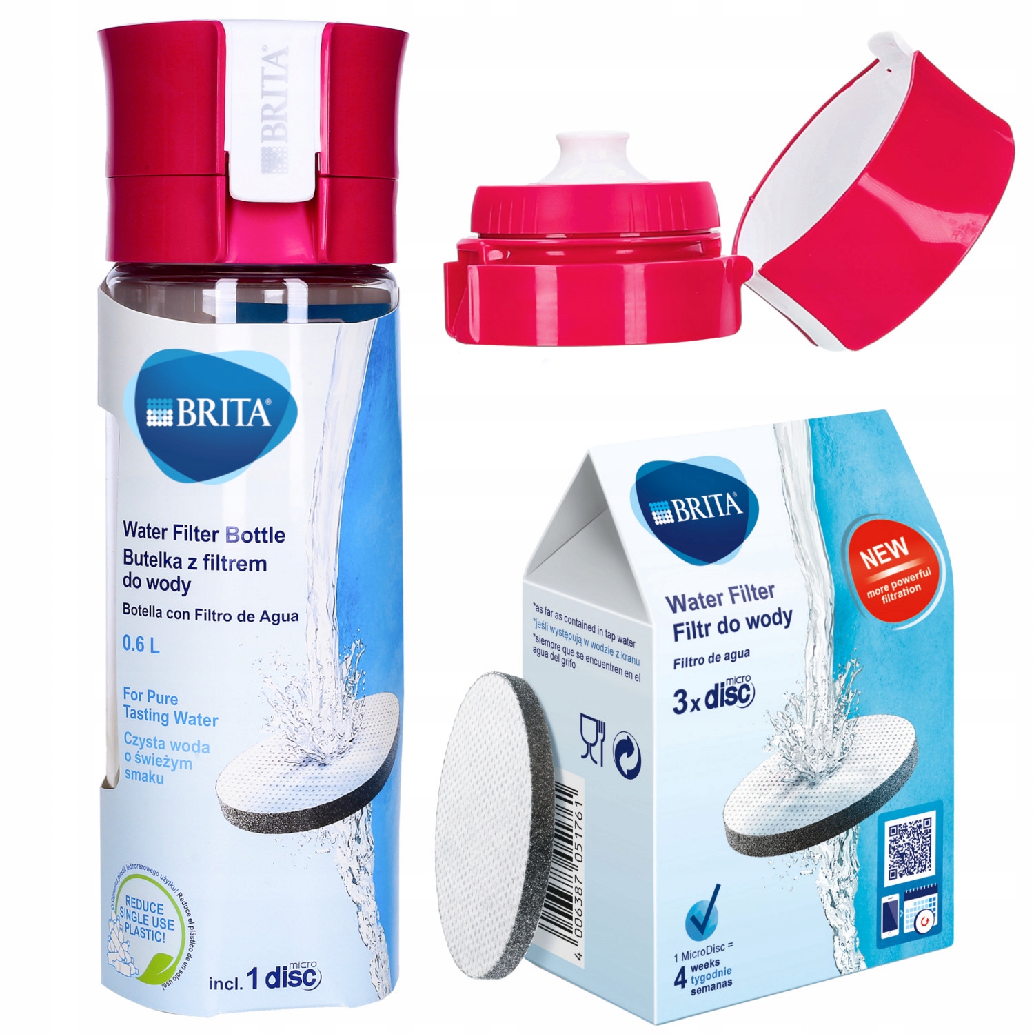 

Brita Butelka fill&go Vital różowa 4 wkłady