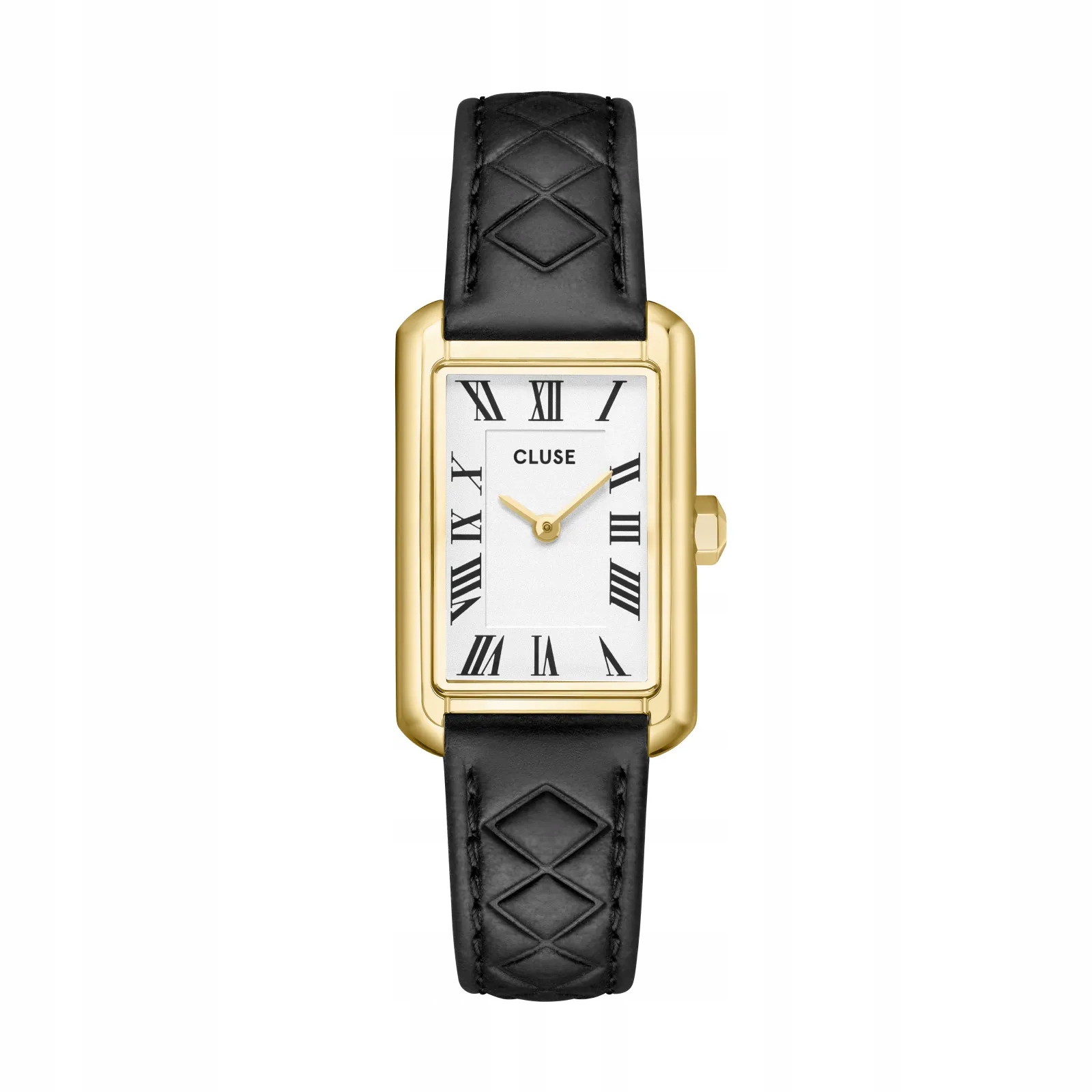 Dámské hodinky Cluse Belisenna CW15005 Kožené, černé, prošívané, křemenné