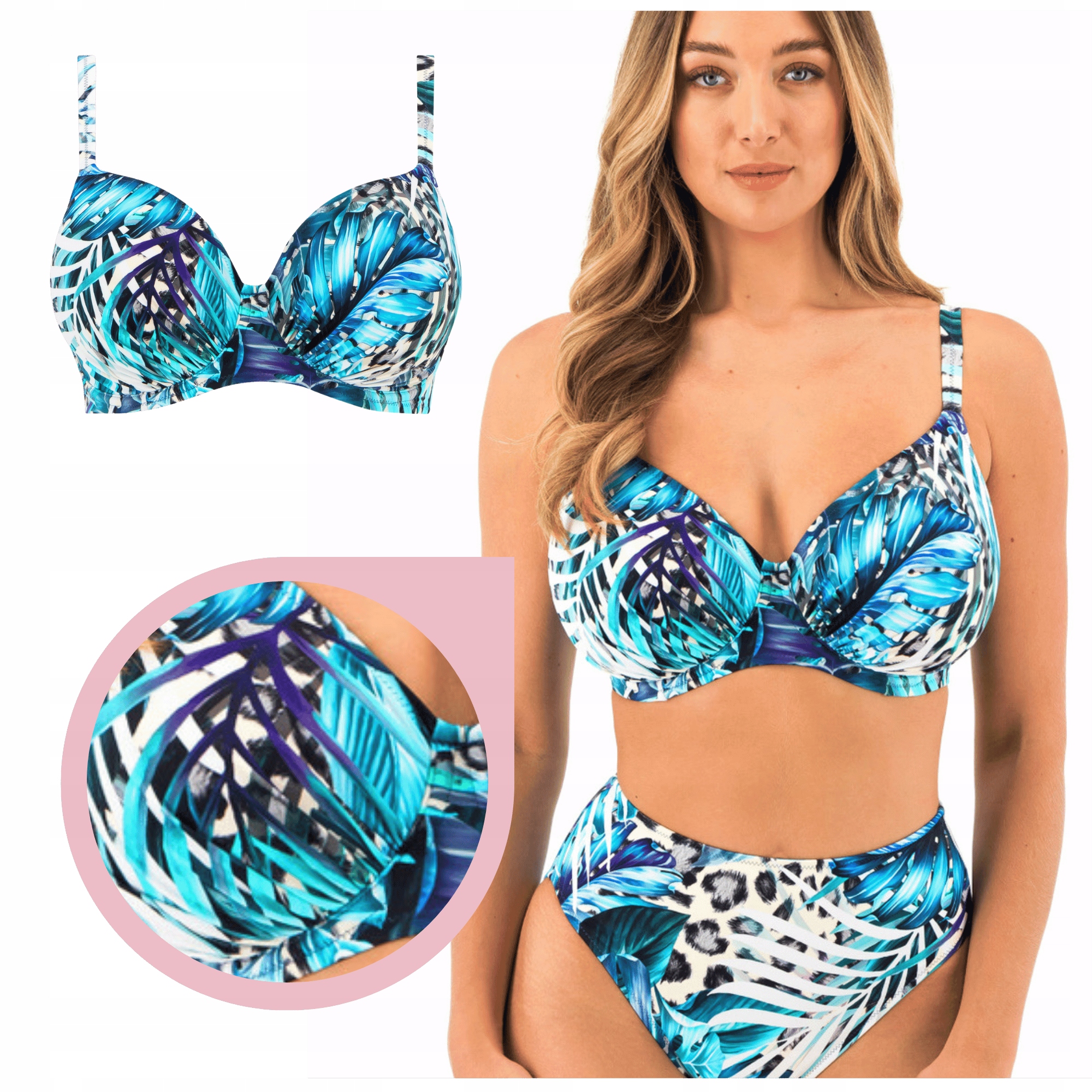 Fantasie Kabini Oasis měkká plavková podprsenka pro zvířata 32G/70I