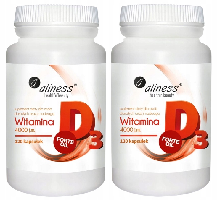 

Aliness Witamina D3 Forte 4000 2x120kaps. Lanolina