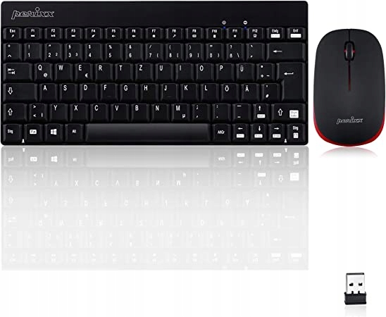 Zestaw klawiatura i mysz Perixx czarny PERIDUO-712