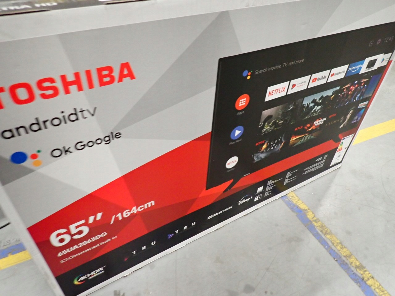 Telewizor TOSHIBA 65UA2063DG UHD AndroidTV-uszkodzony Model 65UA2063DG