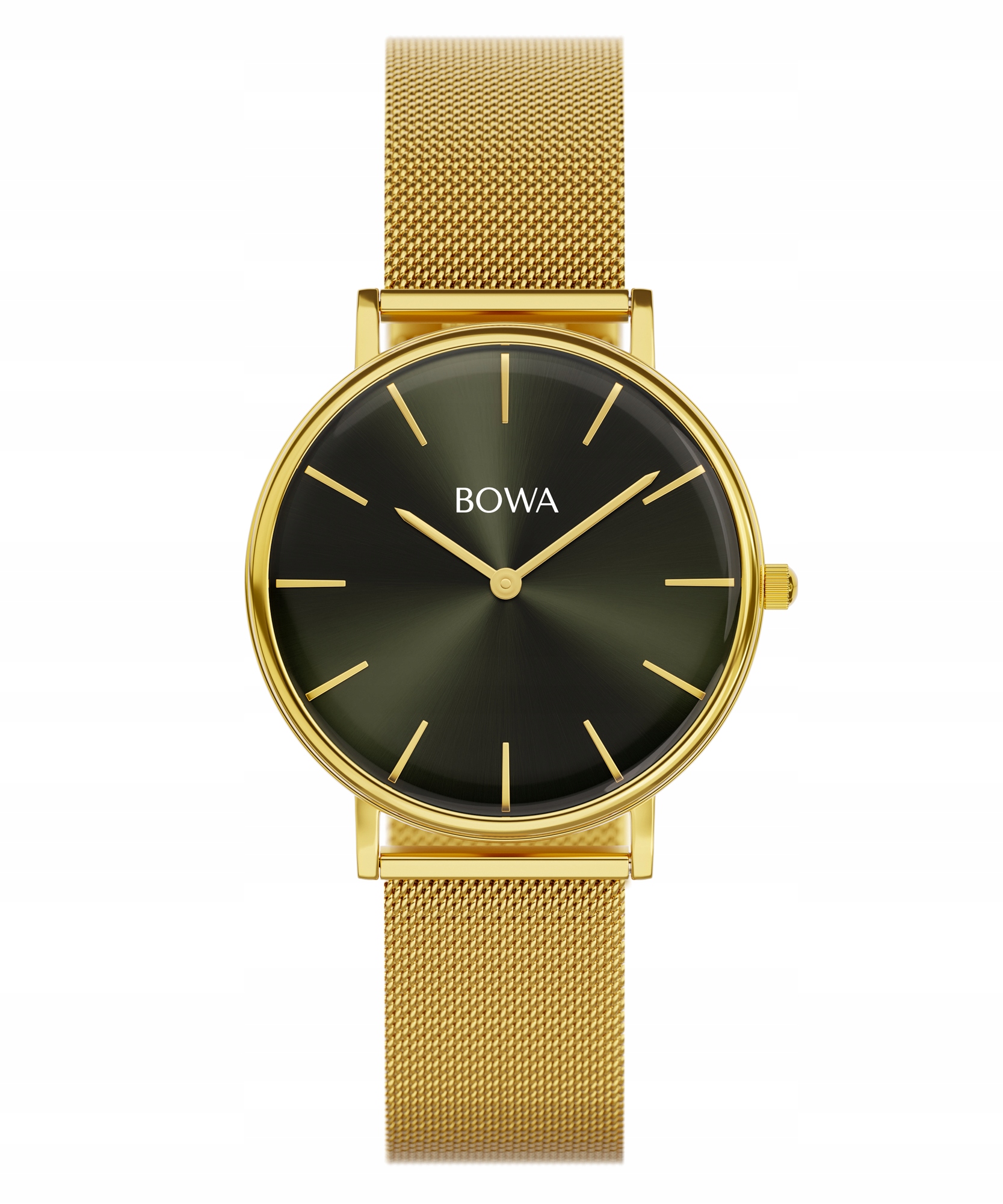 Dámské hodinky Bowa New York Petite Green-Gold Mesh 34