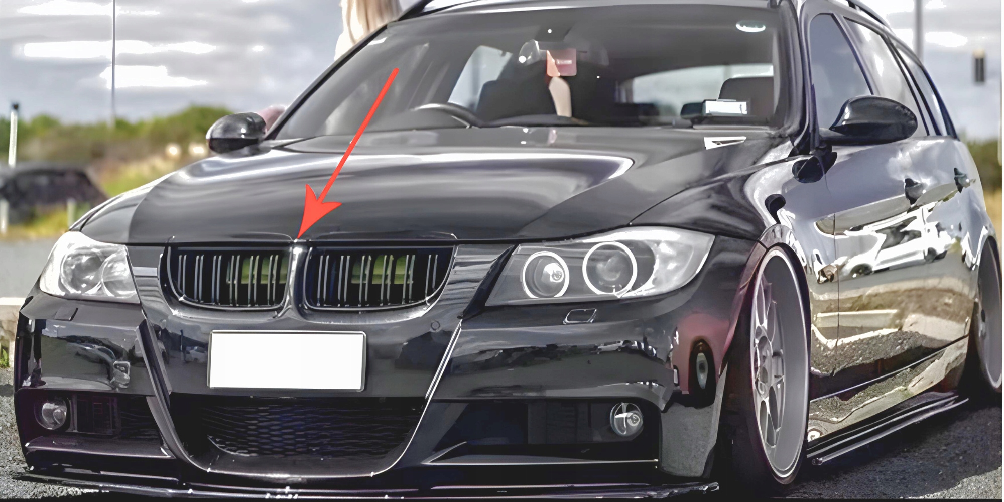 GRILL NERKI BMW E90 E91 05-08 Czarny Połysk Czarne PRZEDLIFT M PAKIET M3 Typ samochodu Samochody osobowe