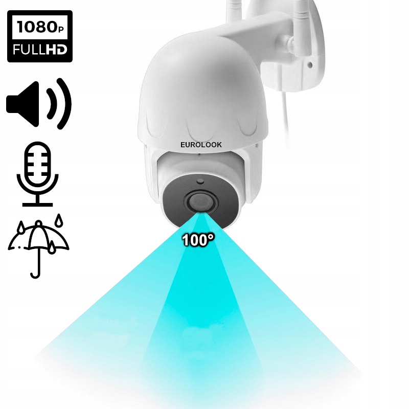 Kamera Zewnętrzna WiFi 4xZOOM 2Mpx Śledzenie 360° Model Wi-Fi HV-2036A-WIFI