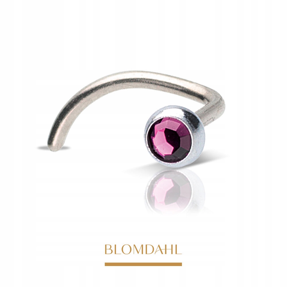 Blomdahl Hypoalergenní Náušnice Do Nosu Bezel Lilac 3 mm