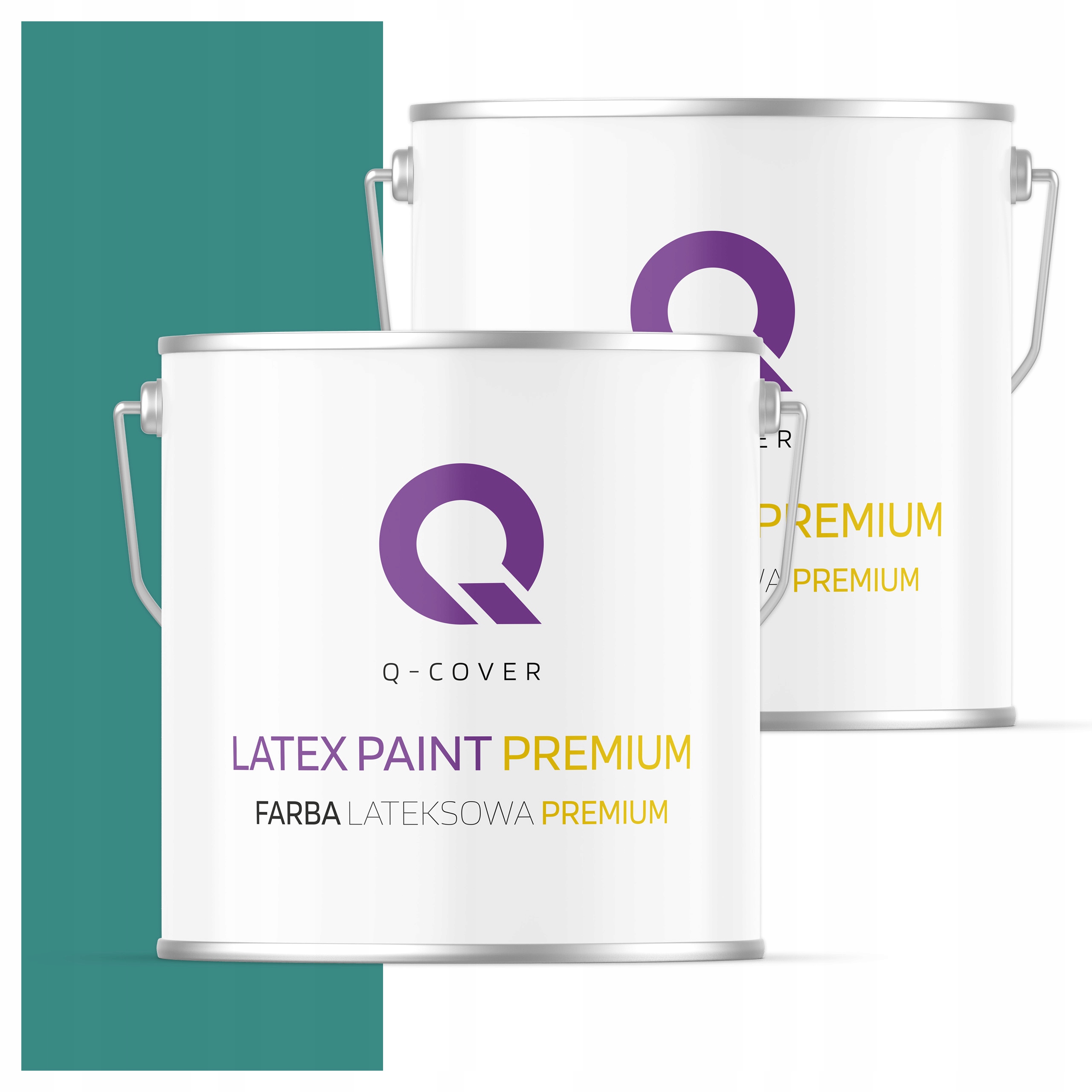 Farba odolná voči škvrnám Umývateľná na steny stropov 5L Hlboká matná tyrkysová tmavá