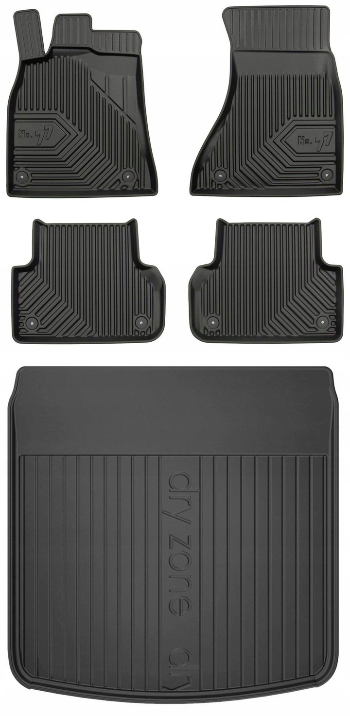 Set 77 Gumové rohože a rohože Audi A5 Sportback 8T 2009-2011