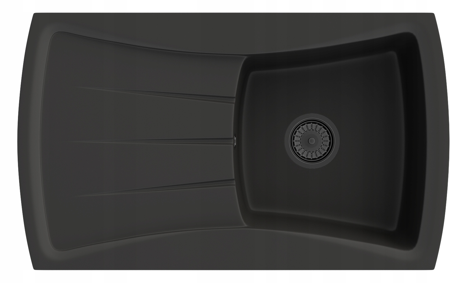Černý Granitový Dřez Granitan S Velkou Komorou