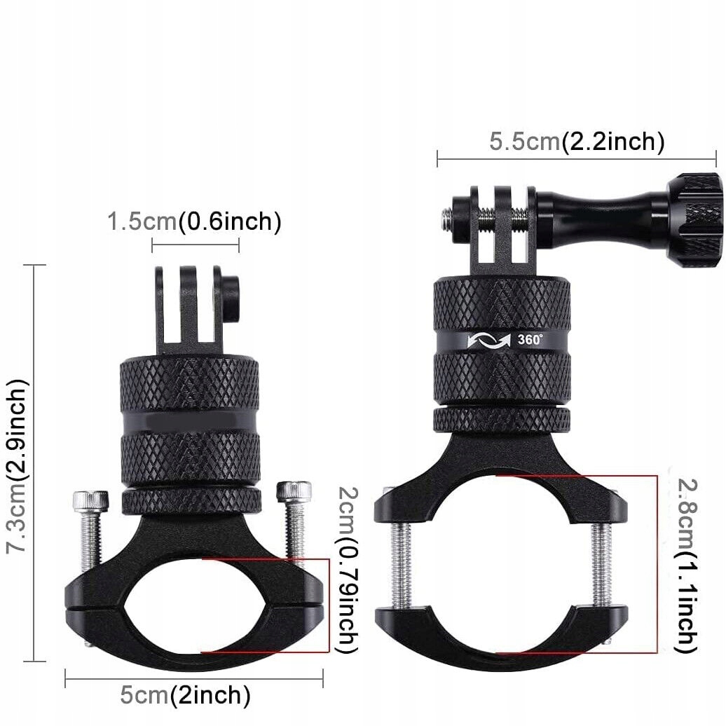 UCHWYT NA KIEROWNICĘ/RURĘ SIODEŁKA, UCHWYT NA AKCESORIA GOPRO DO ROWER Marka inna