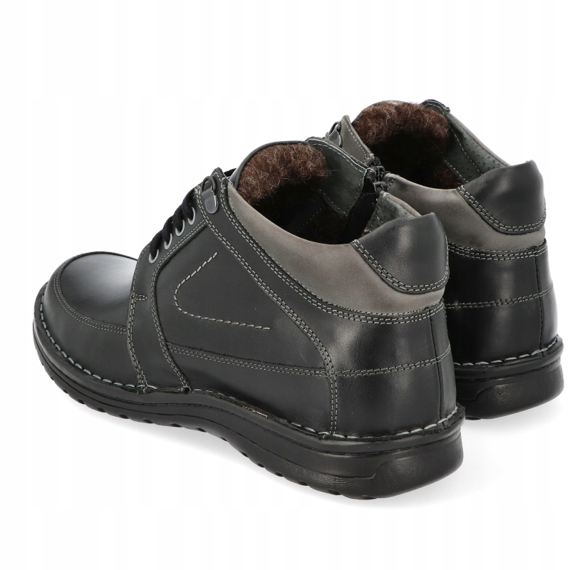 PÓBUTY ZIMOWE TRZEWIKI OCIEPLANE SKÓRA 184 CZ R 42 Materiał zewnętrzny skóra naturalna