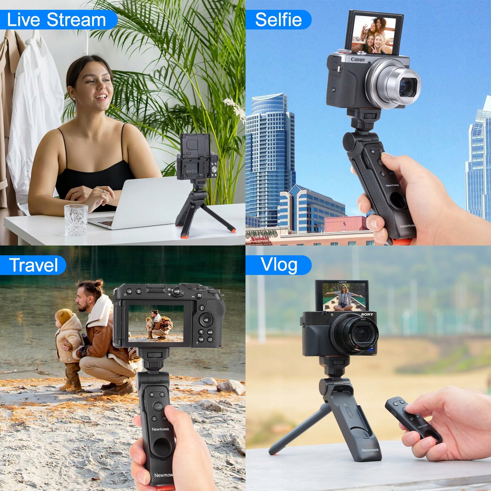 NEWMOWA Statyw Aparat Z Pilotem Do Sony ZV-1 ZV-1F RX100 VII A7 III A6100 — miniatura 5