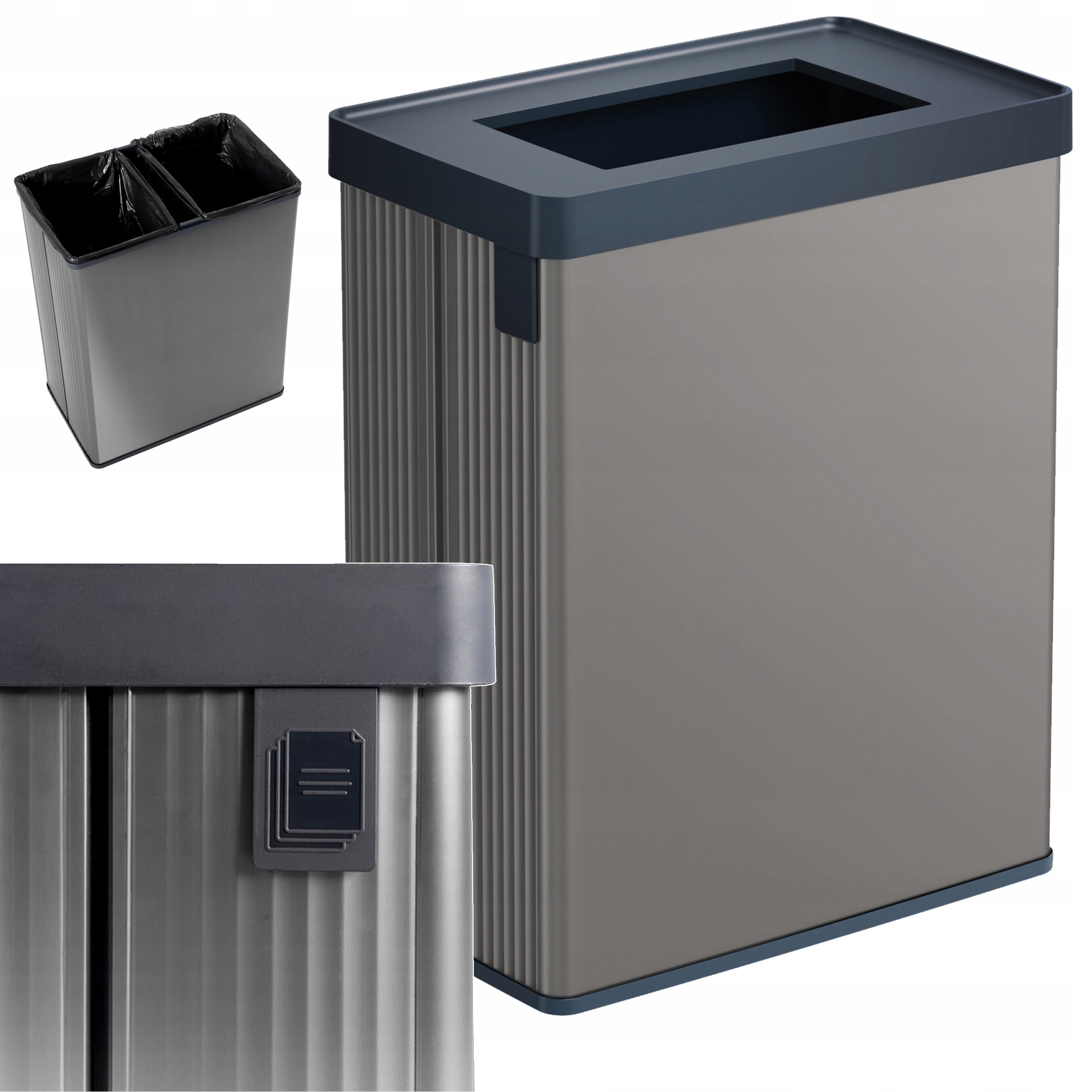 Kosz na śmieci Curver Verto 54L szary