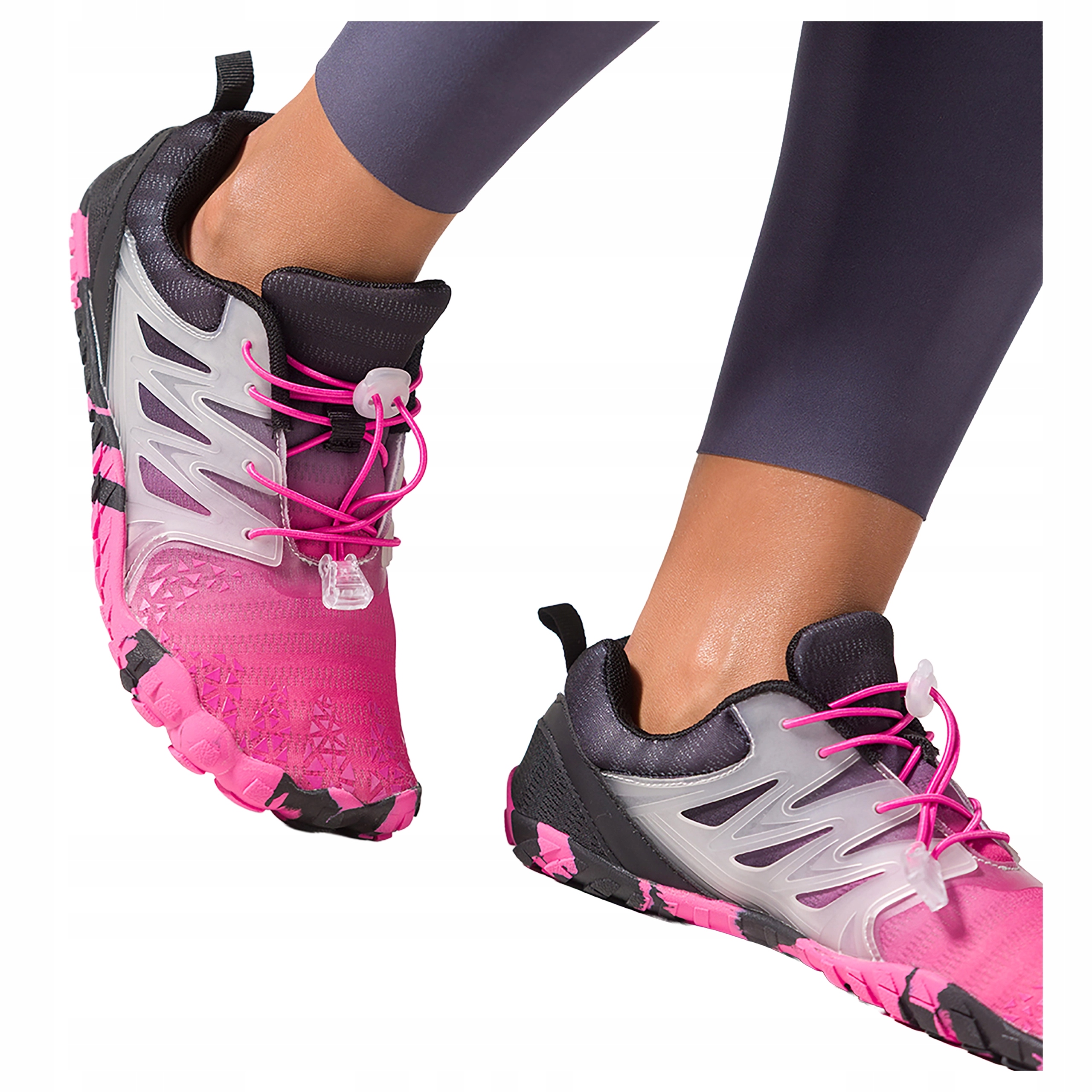 Fuchsiové Sportovní Boty Dámské Šněrovací Široké Pohodlné Barefoot r 39