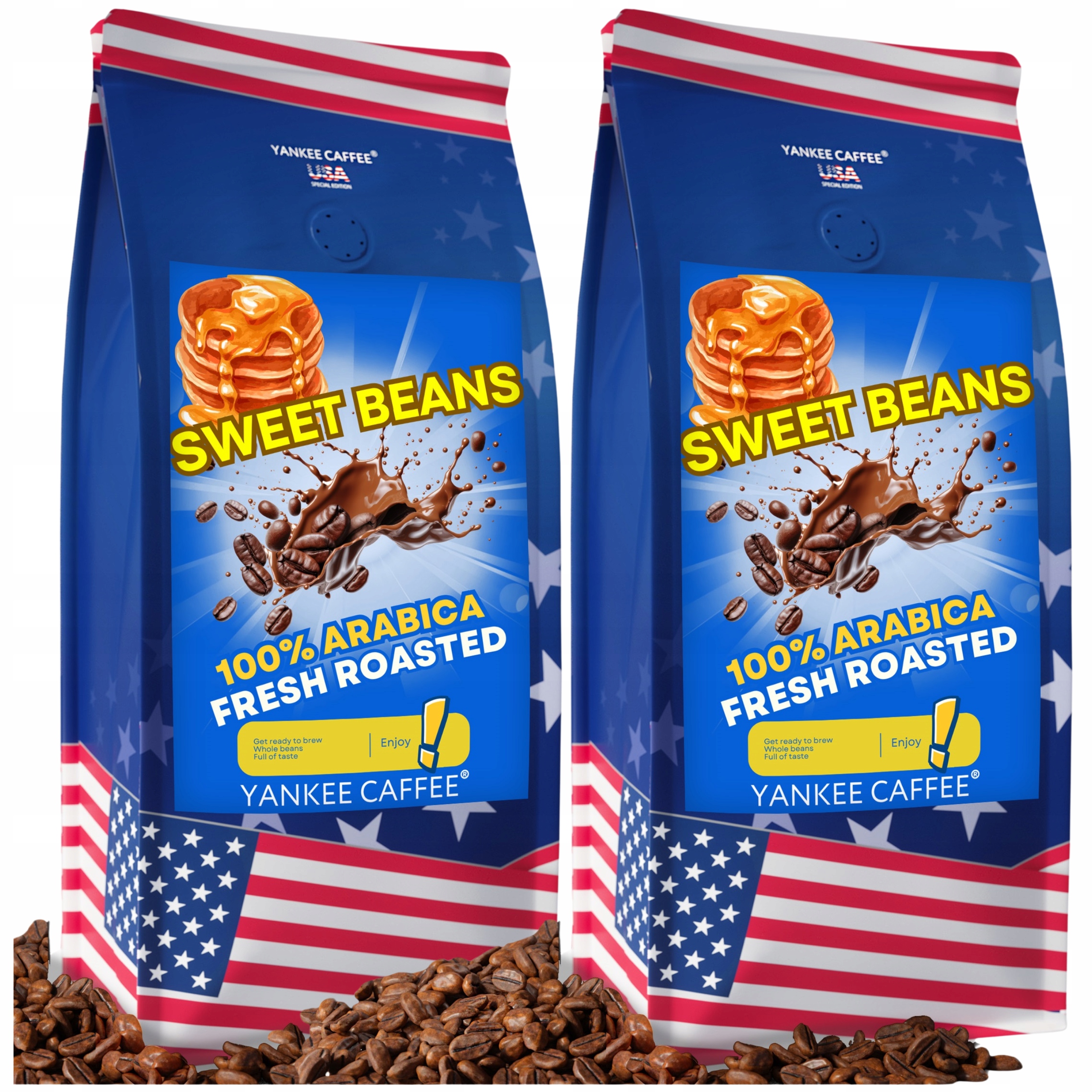 Levně Káva zrnková do kávovaru 2x1kg Čerstvě pražená 100% Arabica Sweet Beans