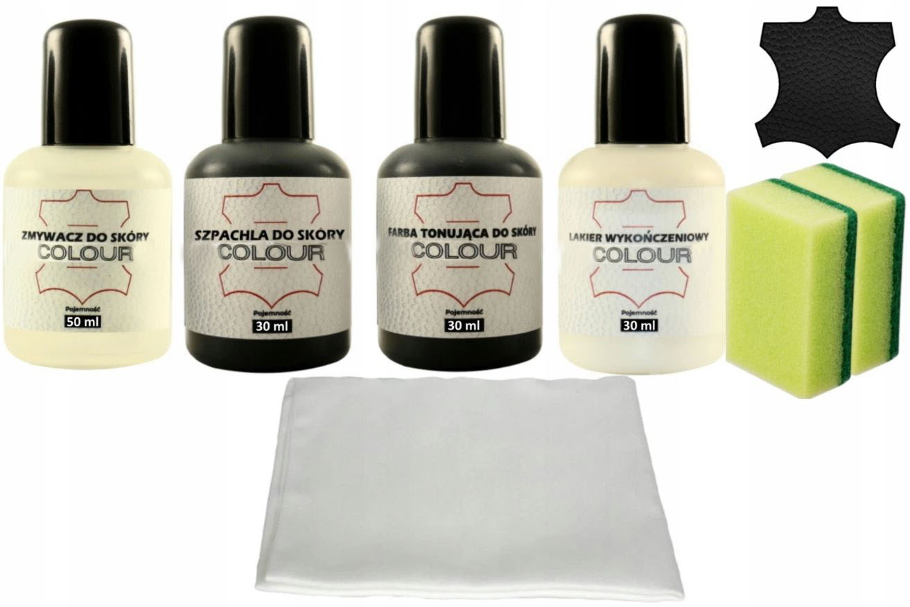 ZESTAW RENOWACJA SKÓRY KIEROWNICY CZARNY SKÓR