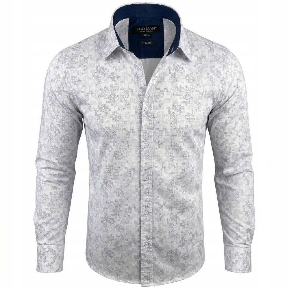 Ego Man košile pánská EKB-326-1 nadměrná velikost 5XL bílá