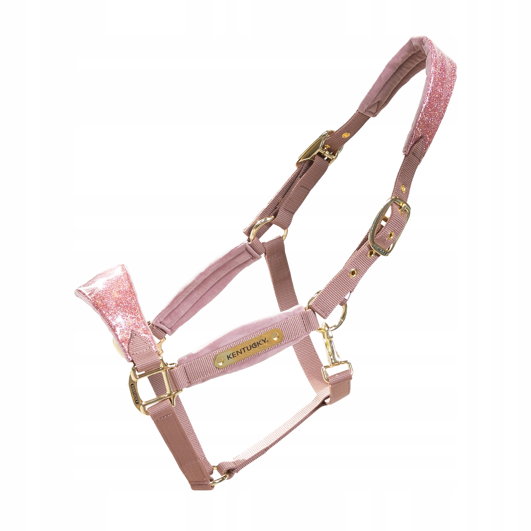 Kentucky uzda unicorn Glitter Old Rose Cob světle růžový