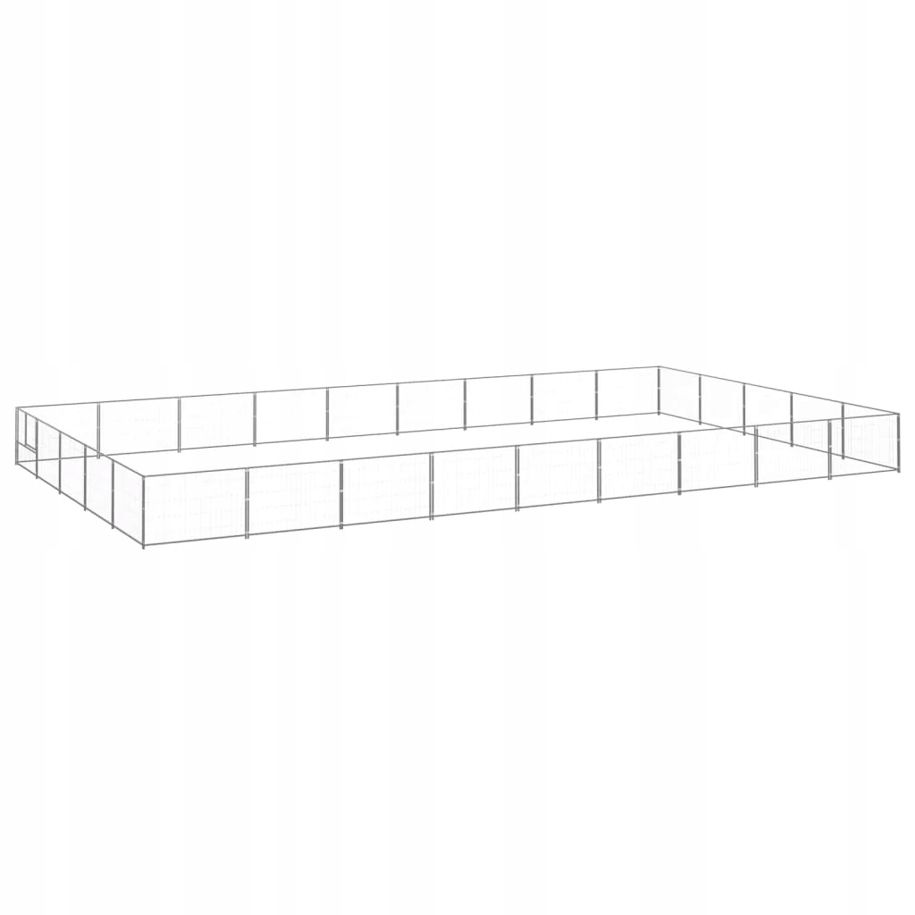 Levně Fionshop 262848526 Psí kotec stříbrný 45 m² ocel