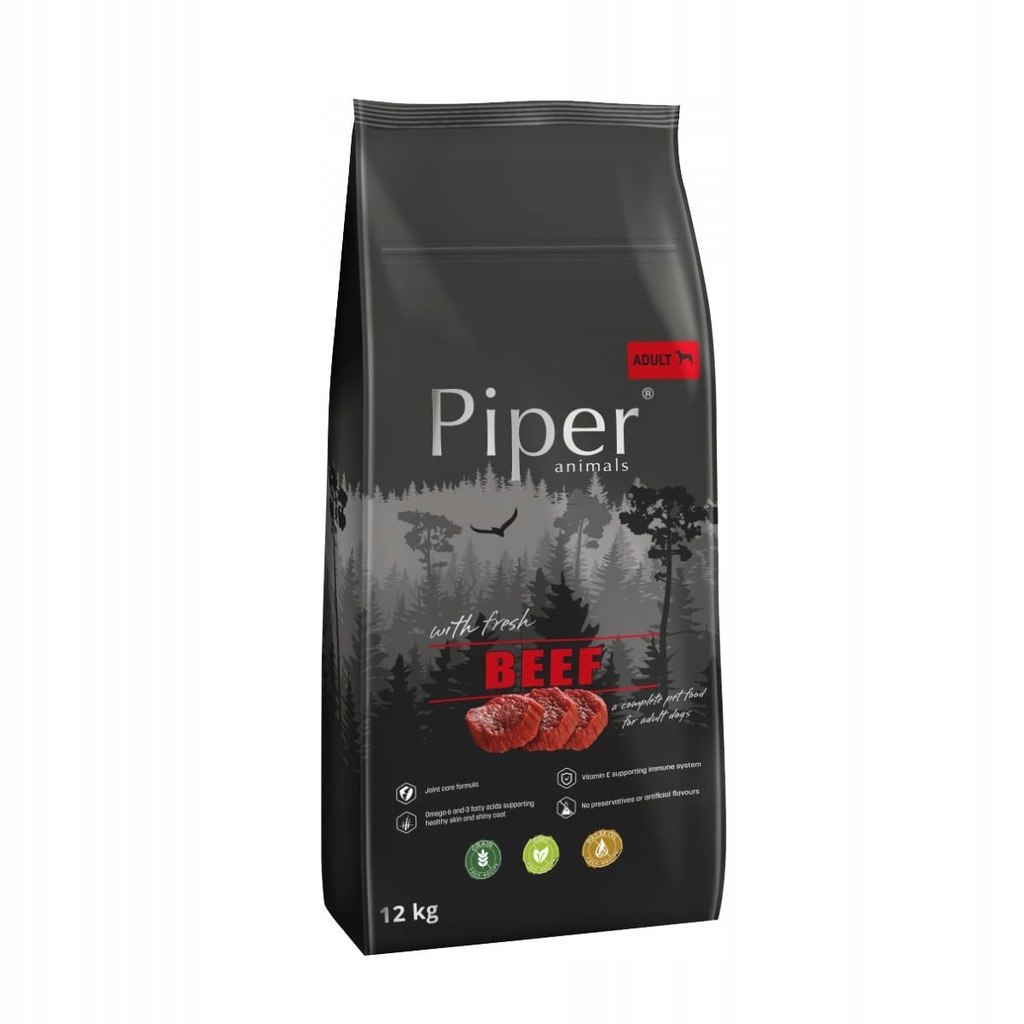 Piper suché krmivo pro psa s hovězím masem 12 kg