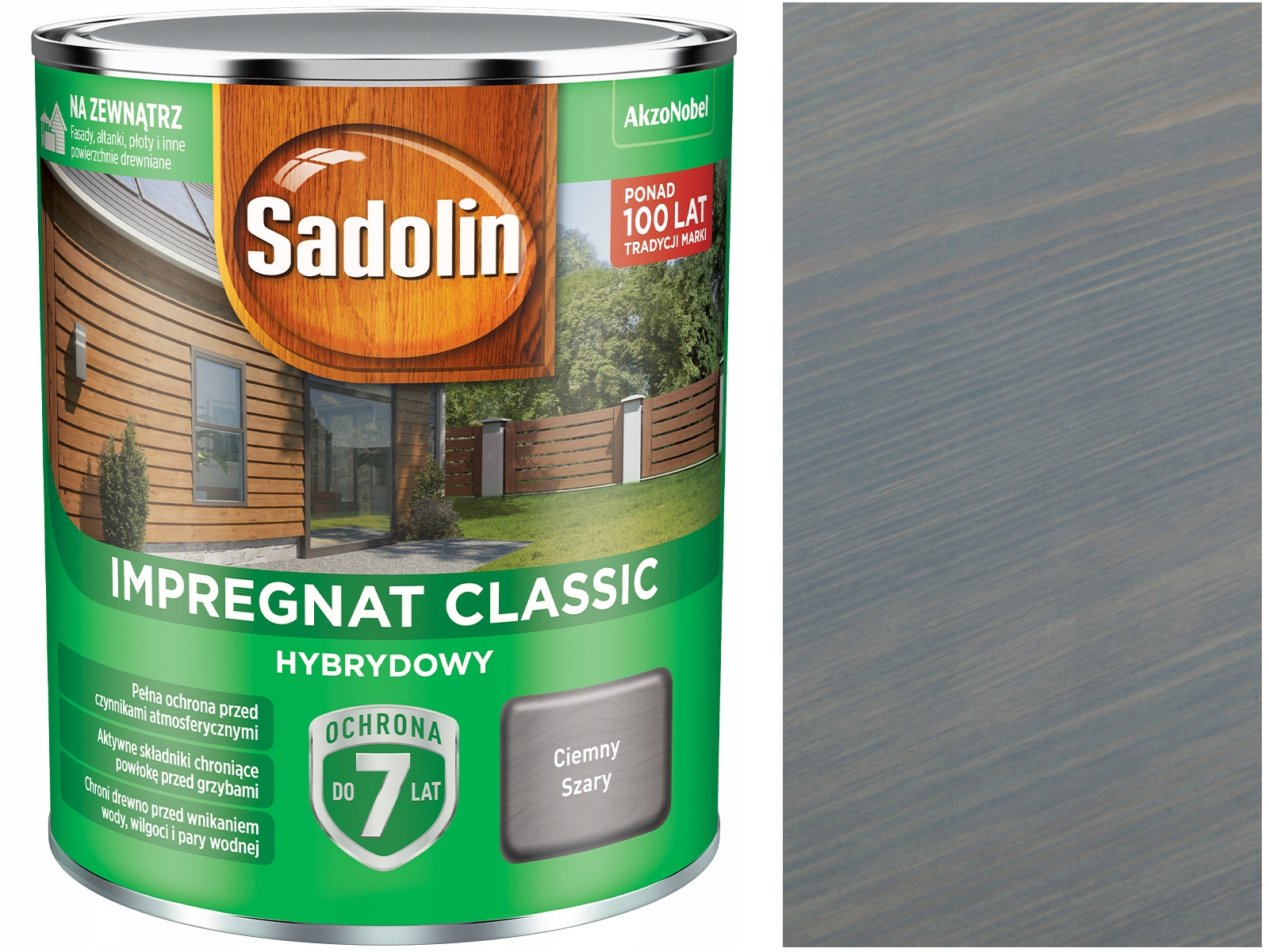 

Sadolin Classic Hybrydowy Ciemny Szary 0,75L