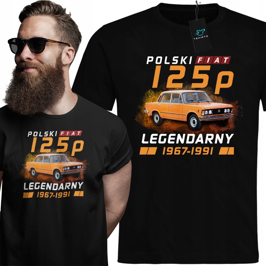 

Koszulka Męska Duży Fiat 125p Polski Fso Prl XXL