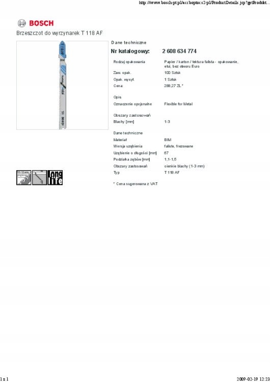 BRZESZCZOT DO WYRZYNARKI T118AF 100SZT.