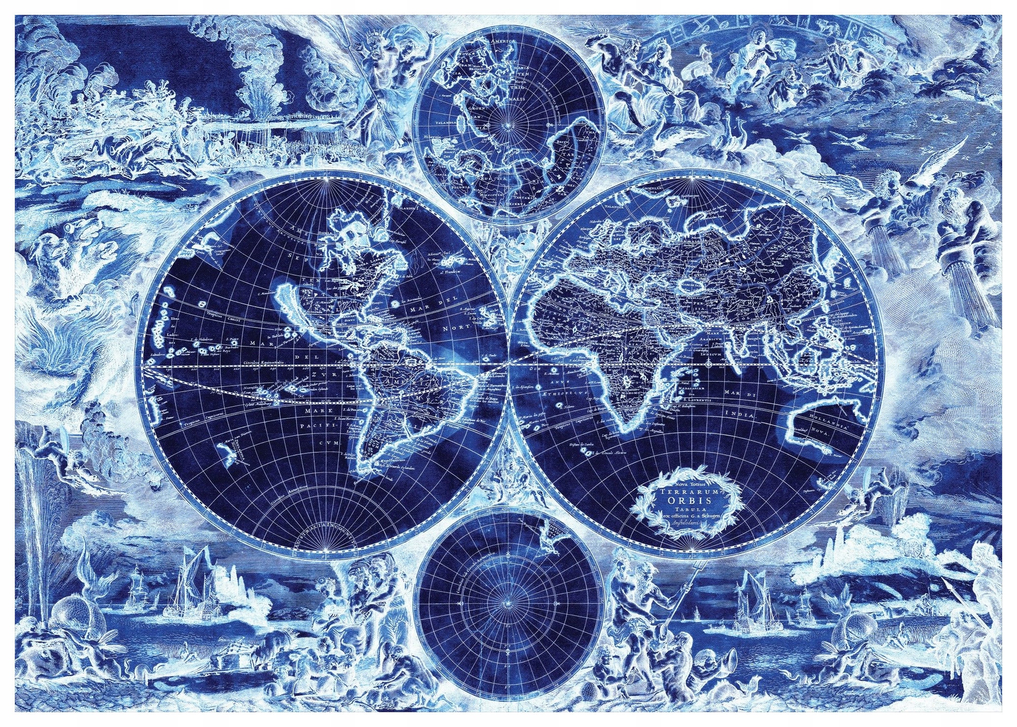 Fototapeta Mapa sveta vintage cestovanie 416x254 história a štýl lepidlo