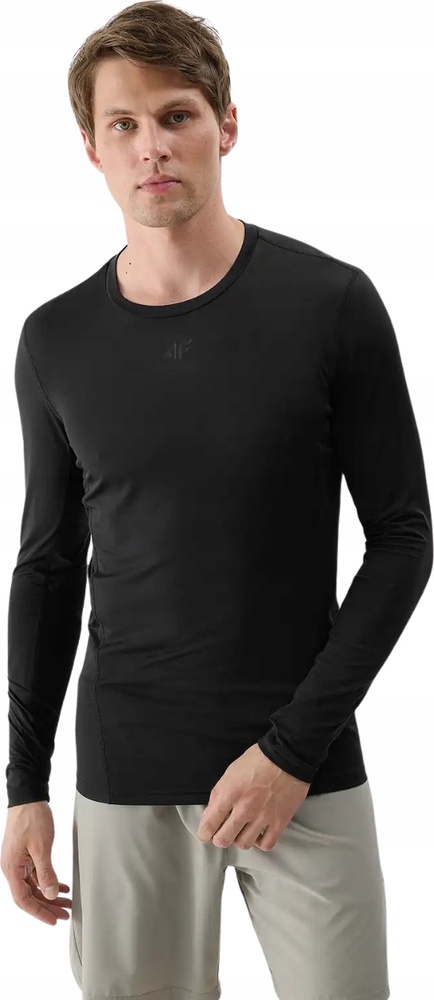 Tričko Pánské Longsleeve 4F M372 Černé 4FWSS25TFLOM372 20S vel. S