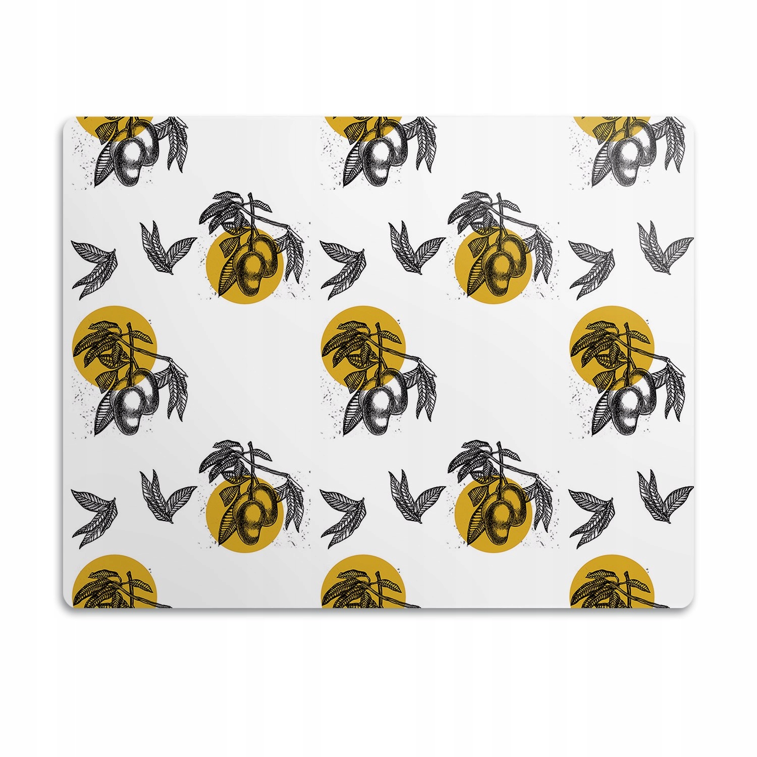 Levně Podložka pod misku pro kočky psa Ovoce na větvičce 90x60