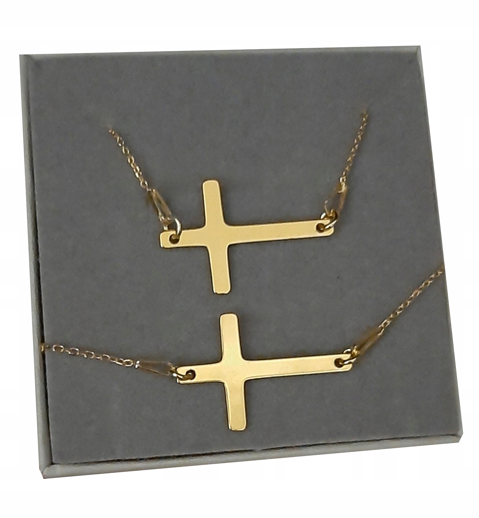 Zlatý komplet Křížek celebrity 925 Gravírování