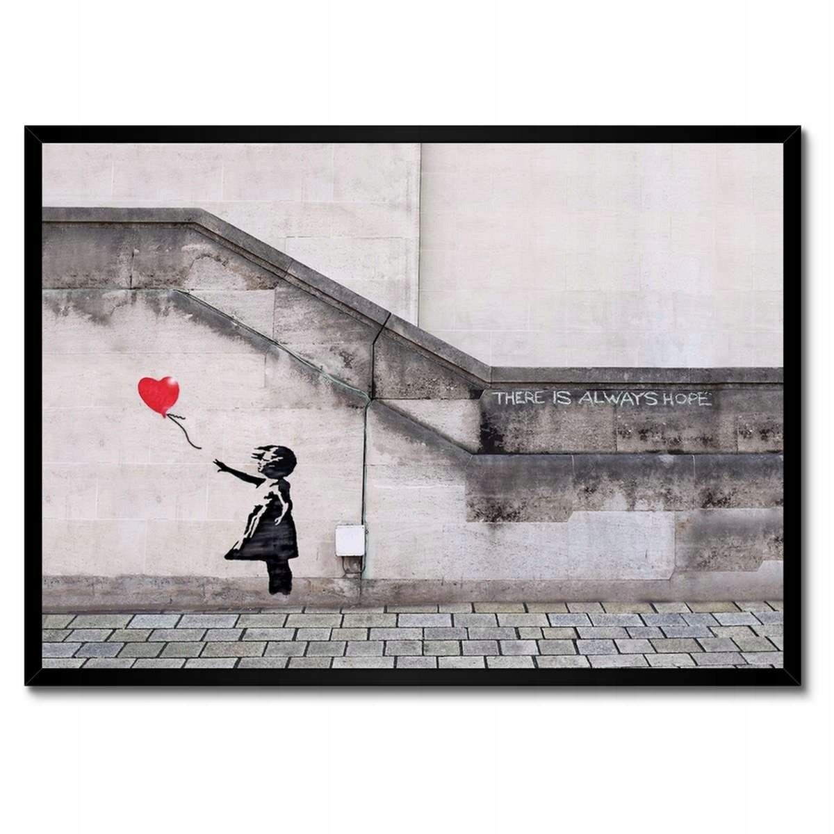 Plakáty v rámu 70x50 Banksy Dívka Balónek