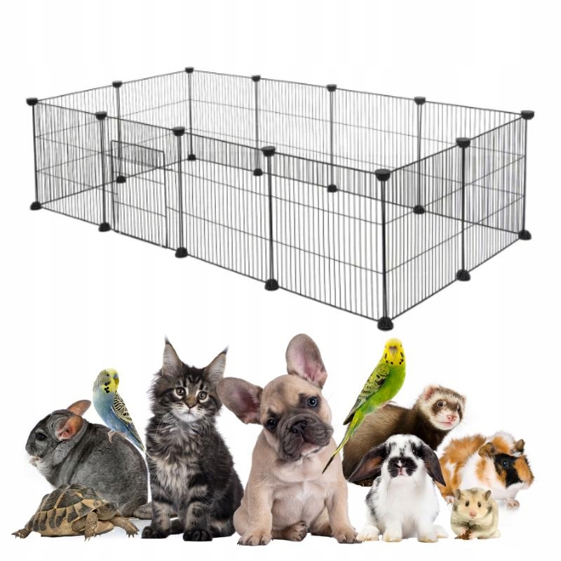 Levně Kotec Kovová ohrada pro králíky malých zvířat Skládací výběh