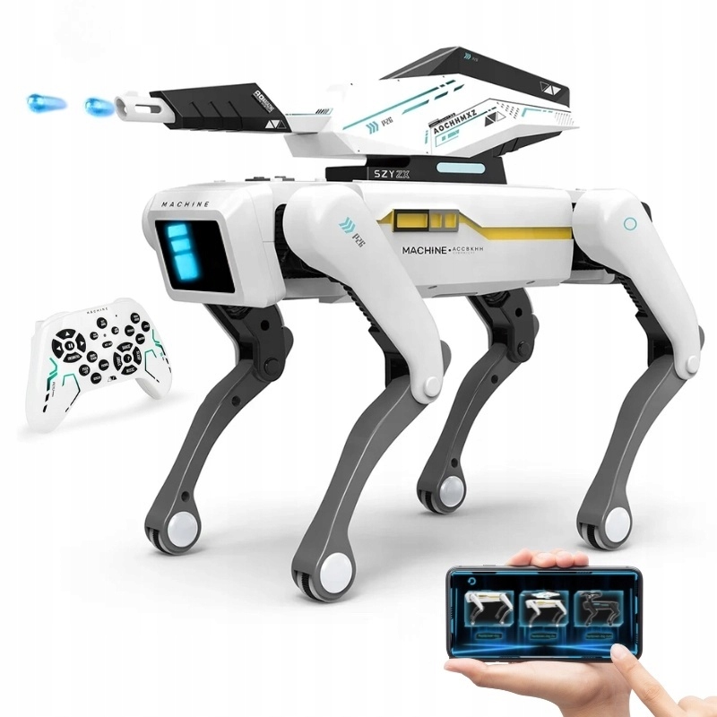 INTELIGENTNY ROBOT PIES ZDALNIE STEROWANY SMART DOG STRZELA PROGRAMOWANIE