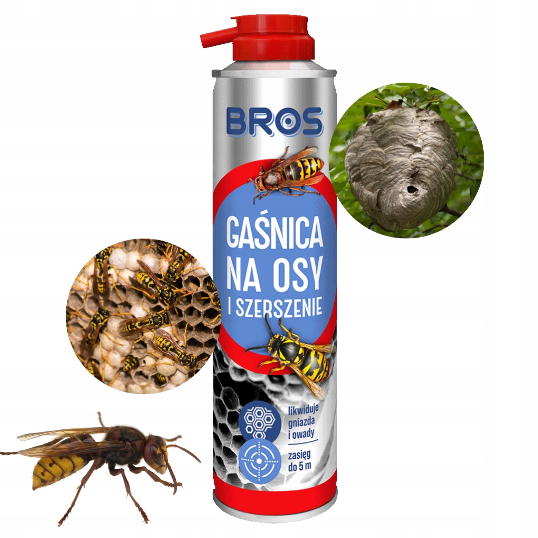 Silny Spray Gaśnica Aerozol Na Osy Szerszenie Gniazda BROS 600mlx2szt. EAN (GTIN) 5904517204300