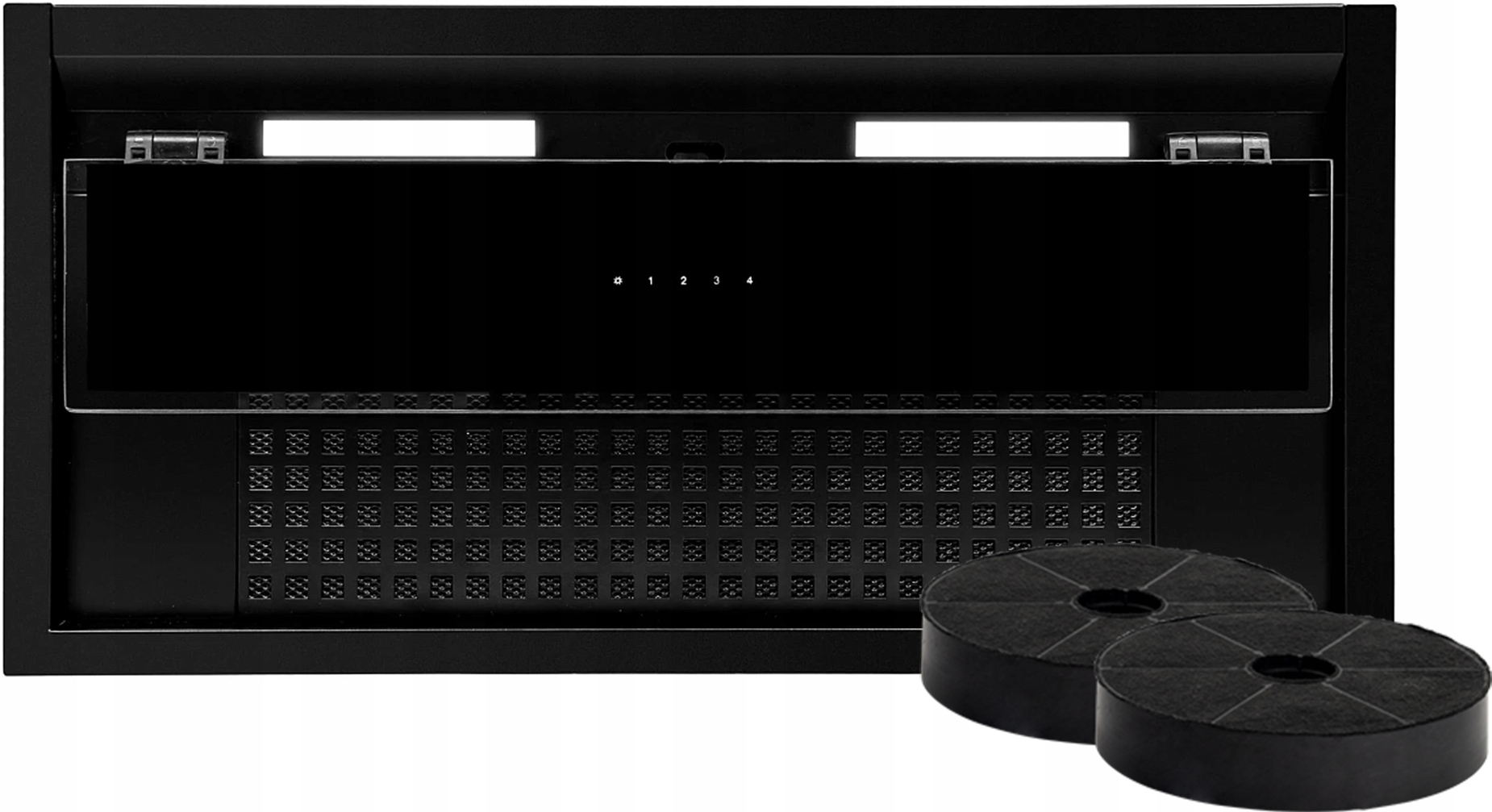 Okap Kernau KBH2160B Czarny Rozkładany panel Czarny filtr Filtr węglowy