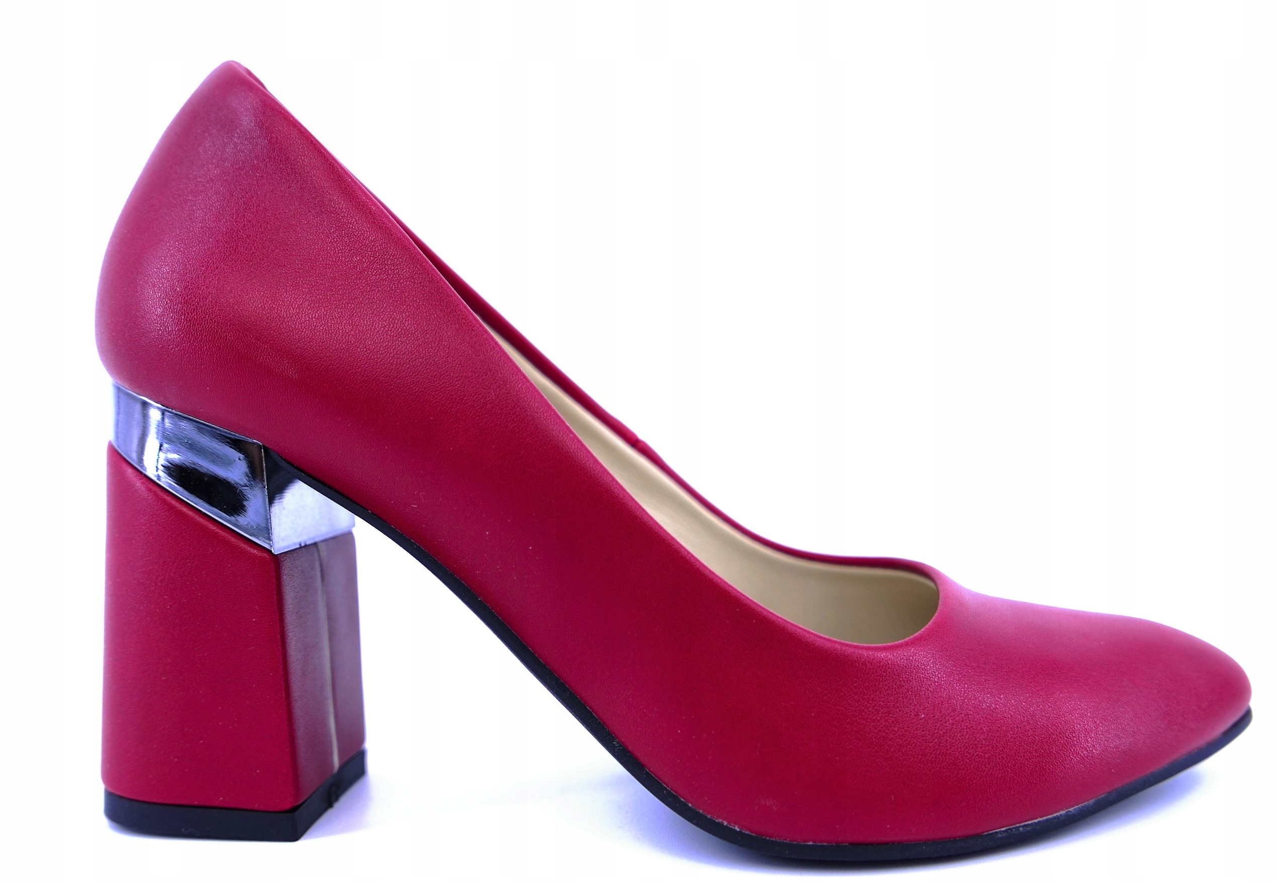 Aga But Polské Lodičky Červené Eko Kůže R37