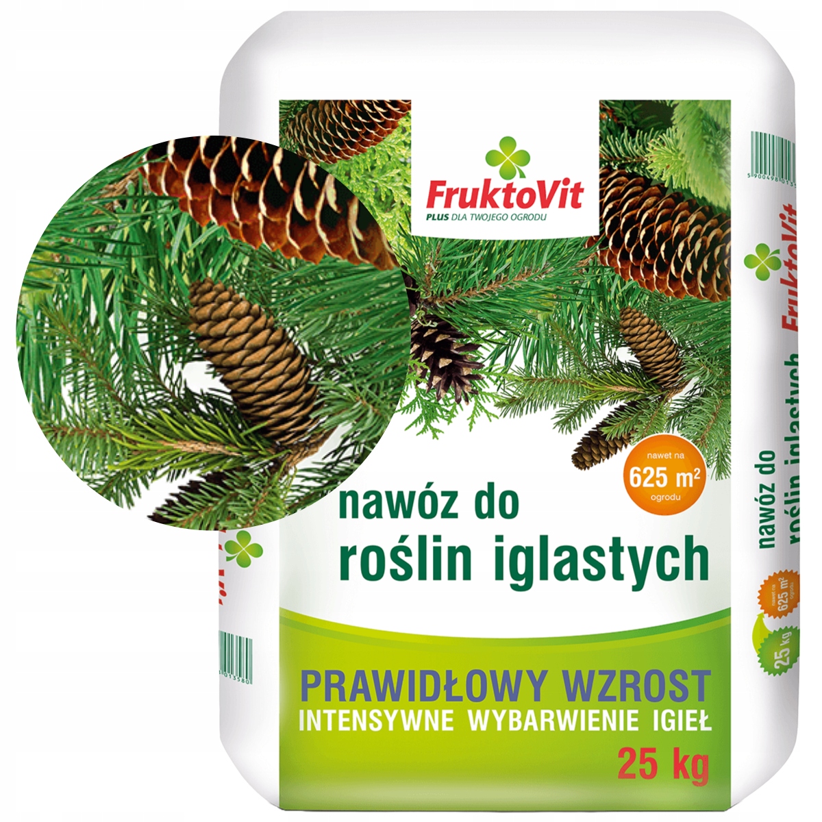 Nawóz wieloskładnikowy Fruktovit do roślin Iglastych granulat 25 kg