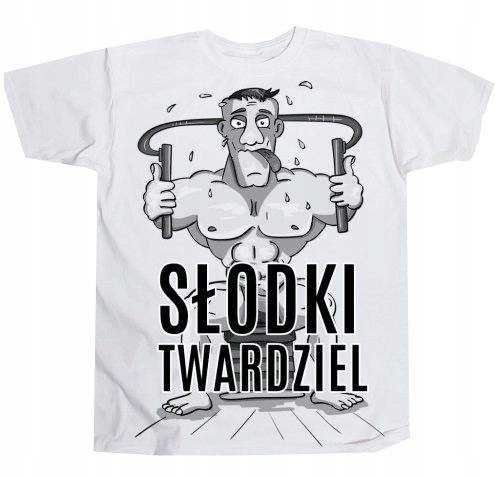 

Koszulka męska dla chłopaka na siłowni twardziel L