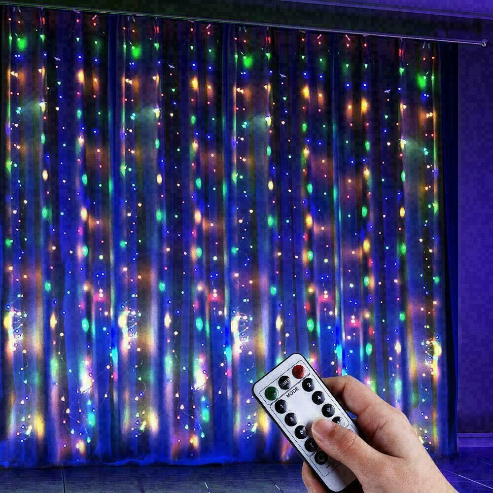 

Lampki Kurtyna Świetlna 300 Led 3x3 MIX Kolorów