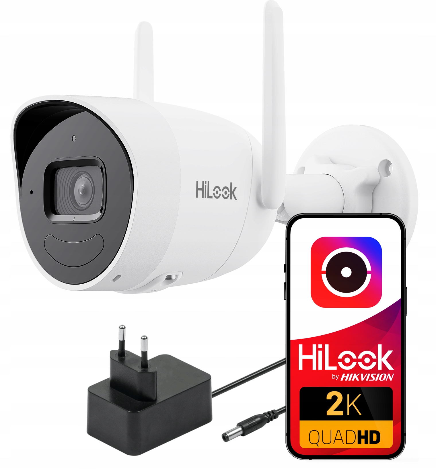 WiFi kamera 4MPx Hikvision HiLook IPC-B140HA-D/W(W) Mikrofón Reproduktor IR30 m