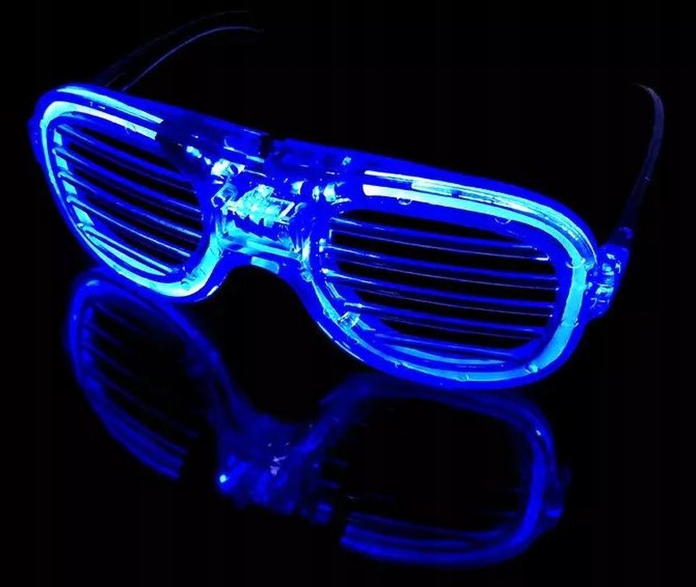 Okulary Imprezowe Świecące LED niebieskie Blue