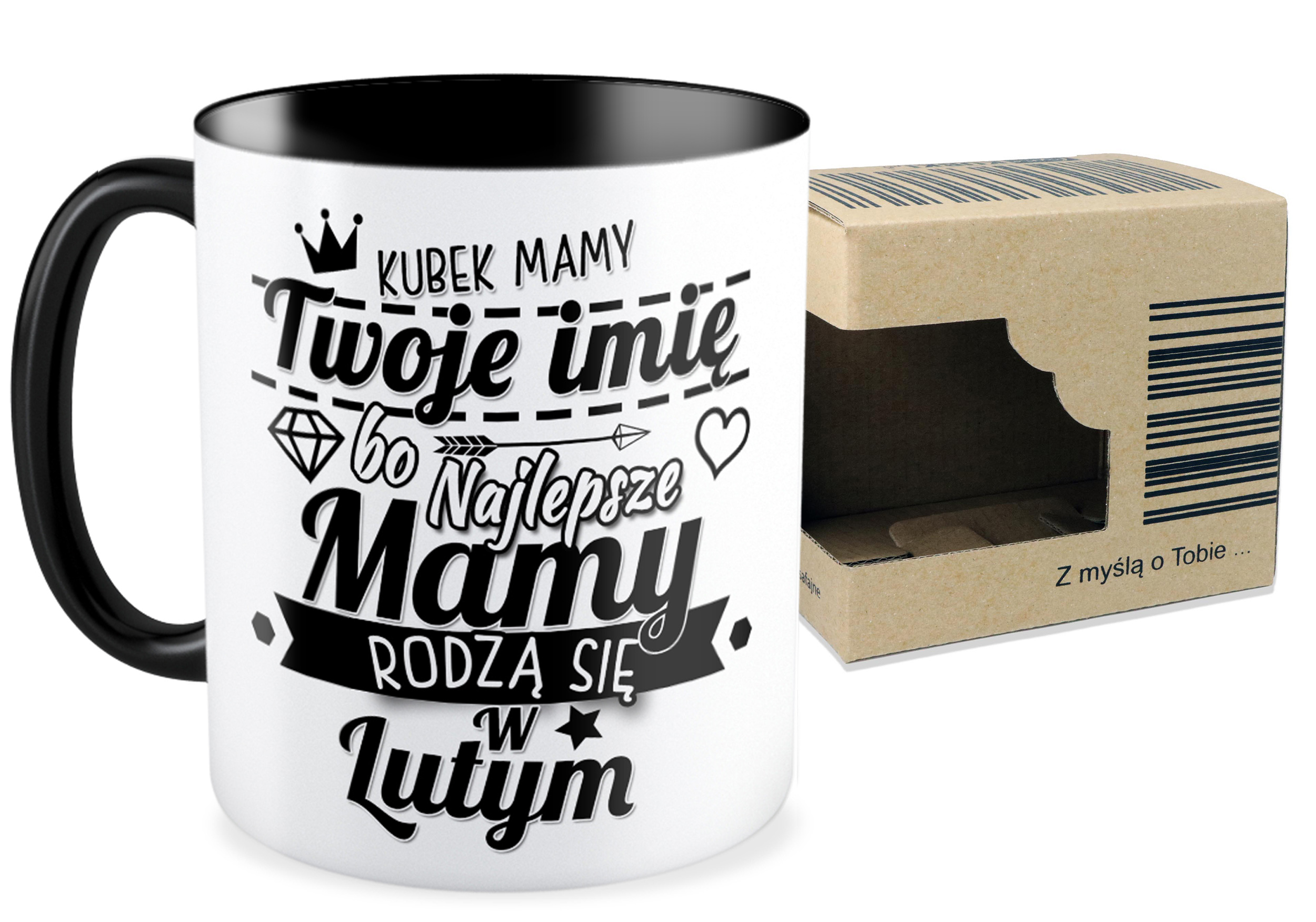 

Kubek czarny Mamy Ojcowie Rodzą Się Twoje Imię