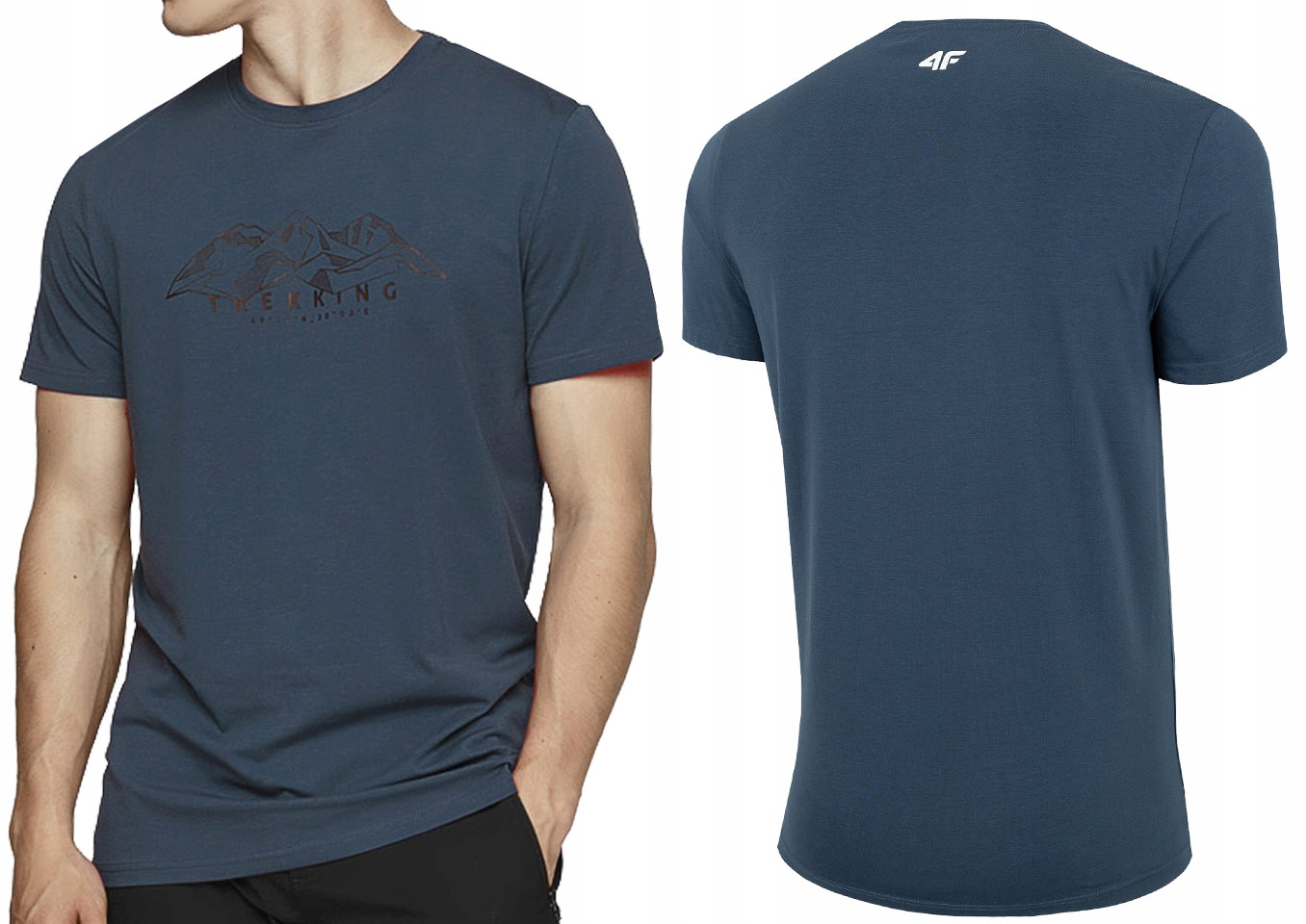 

4F Koszulka Męska L21 TSM062 T-shirt Denim