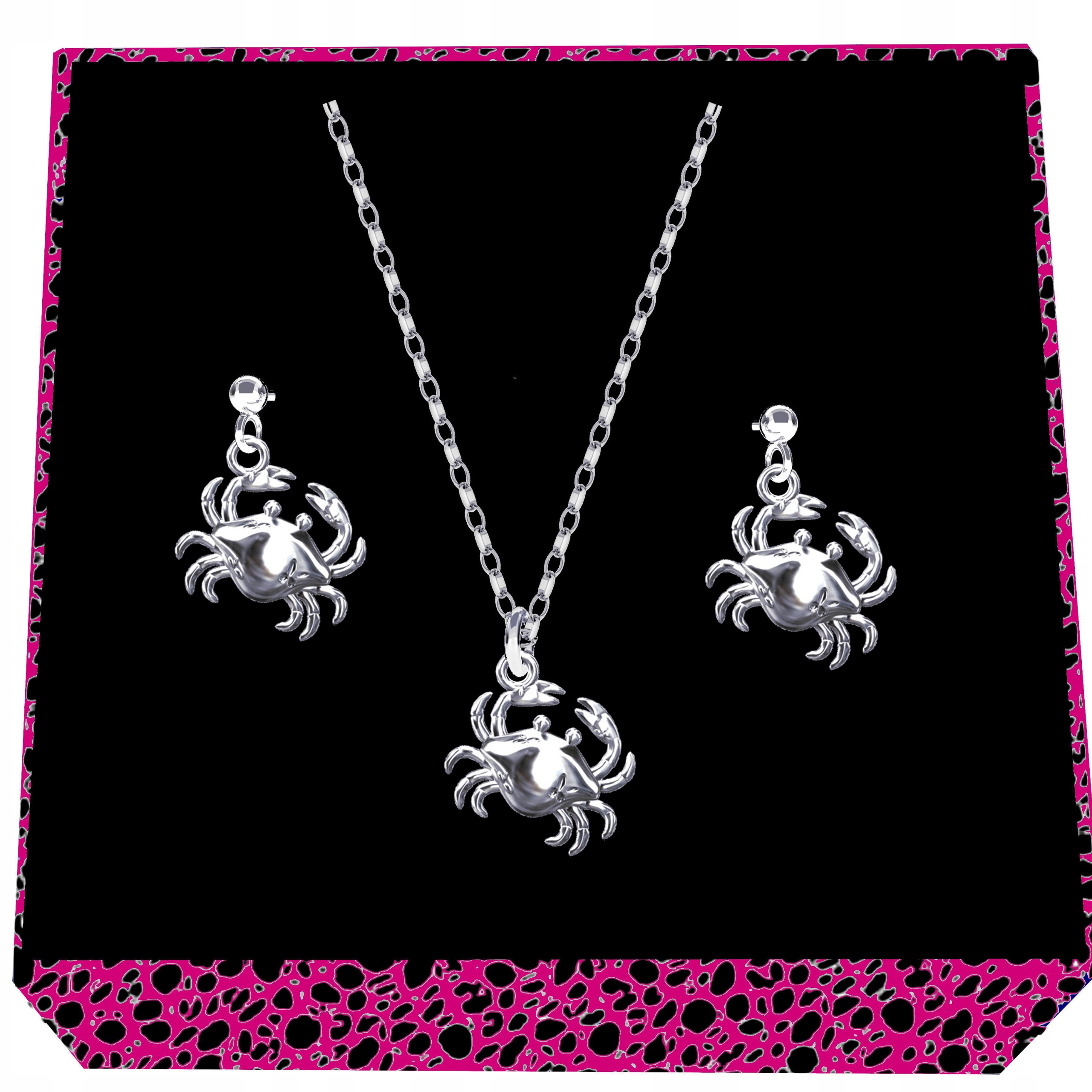 Krab Kraby Symbol obnovy a síly Stříbrný komplet rolo oval stříbro 925