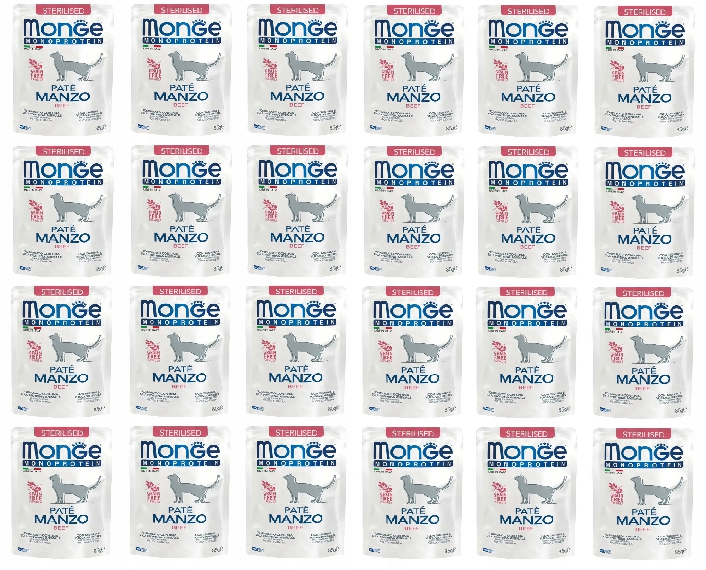 Levně Monge Monoprotein Buste Beef Hovězí maso 24x85 g