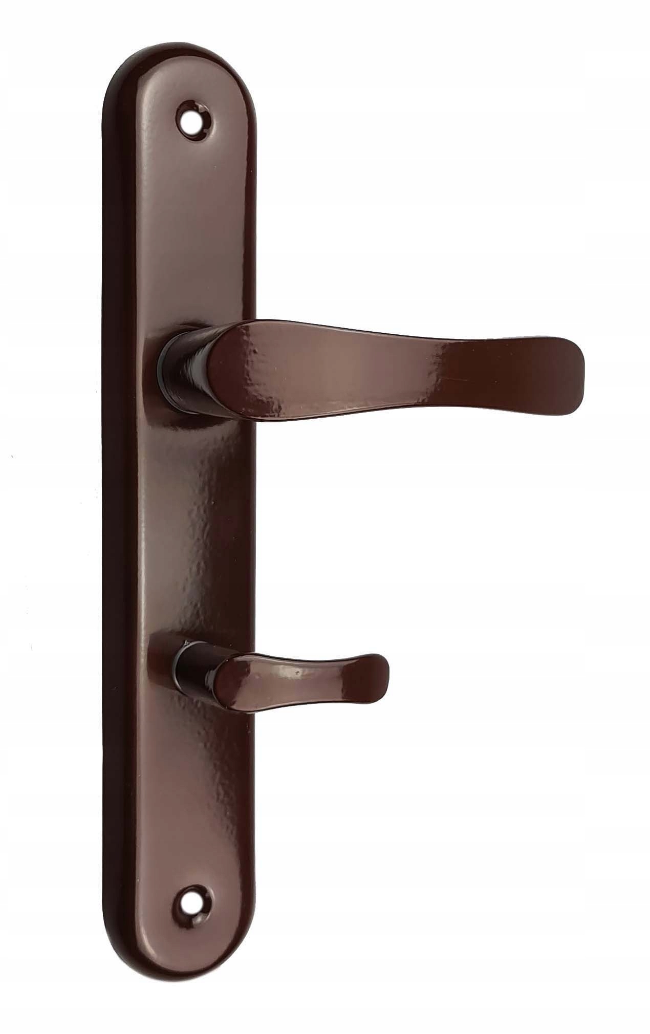 

Klamka Drzwiowa Brązowa Szeroki Szyld 72 mm Wc