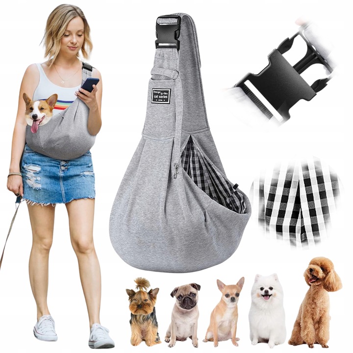 Levně Přepravní Taška Z Tkaniny Pro Nošení Psa A Zvířat 30 CM X 50 CM X 30 CM