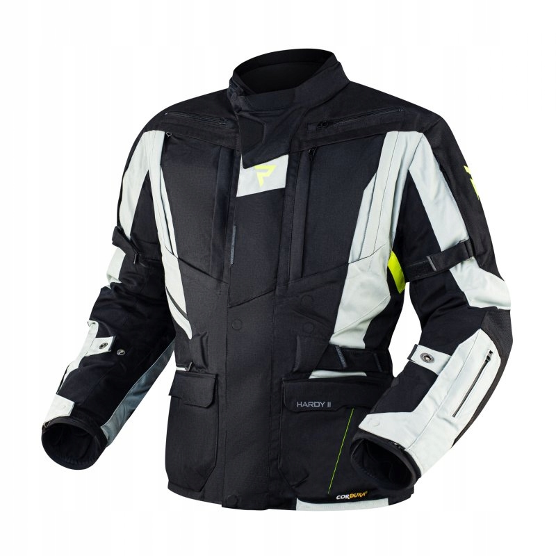 KURTKA TEKSTYLNA HARDY II GREY/BLACK/FLO YELLOW L Rozmiar L