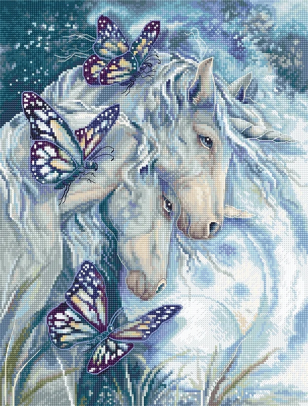 Křížková výšivka počítaná sada (kanva, mulina)